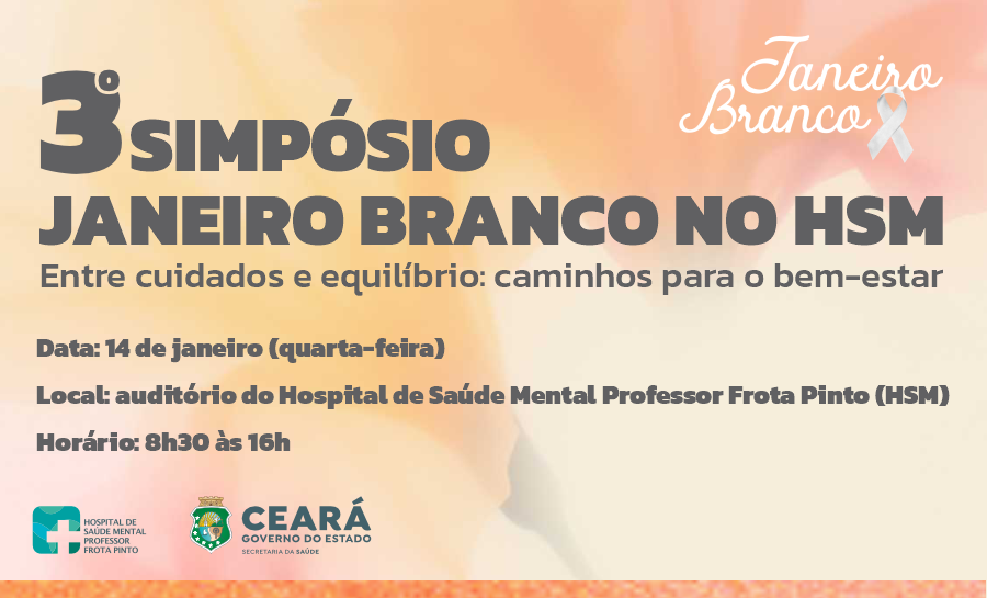 Hospital de Saúde Mental abre inscrições para Simpósio Janeiro Branco