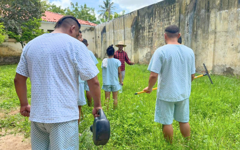 Pacientes do Hospital de Saúde Mental participam de curso de cultivo de hortas como parte do processo terapêutico